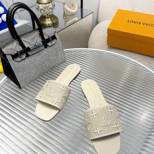 High Quality Luxury Louis Vuitton Catwalk Flat Slippers product detail