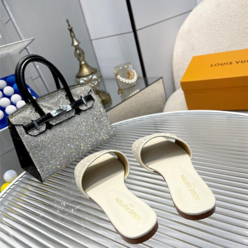 High Quality Luxury Louis Vuitton Catwalk Flat Slippers product detail