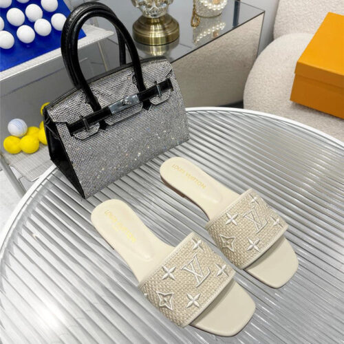 High Quality Luxury Louis Vuitton Catwalk Flat Slippers product detail