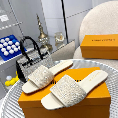 High Quality Luxury Louis Vuitton Catwalk Flat Slippers product detail
