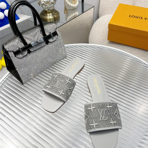 High Quality Luxury Louis Vuitton Catwalk Flat Slippers – Style 74115 alternate view