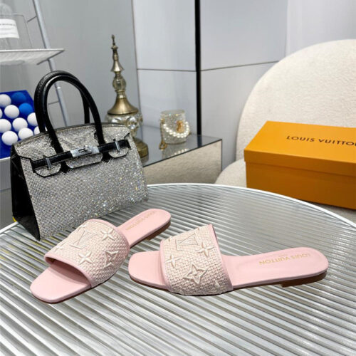 High Quality Luxury Louis Vuitton Catwalk Flat Slippers – Style 62243