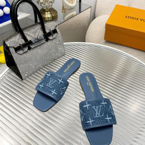 High Quality Luxury Louis Vuitton Catwalk Flat Slippers – Style 52067 product detail