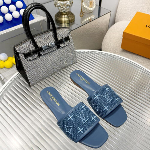 High Quality Luxury Louis Vuitton Catwalk Flat Slippers – Style 52067 product detail