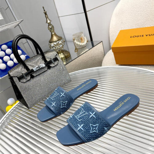 High Quality Luxury Louis Vuitton Catwalk Flat Slippers – Style 52067 alternate view