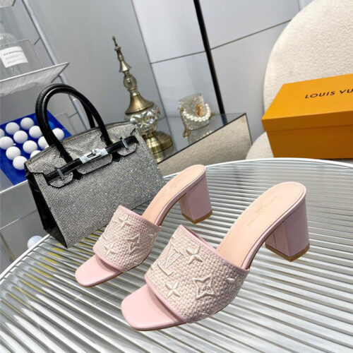 High Quality Luxury Louis Vuitton Catwalk High-Heeled Slippers – Style 23235 product detail