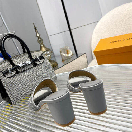 High Quality Luxury Louis Vuitton Catwalk High-Heeled Slippers product detail