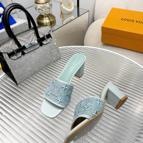 High Quality Luxury Louis Vuitton Catwalk High-Heeled Slippers – Style 22083 product detail