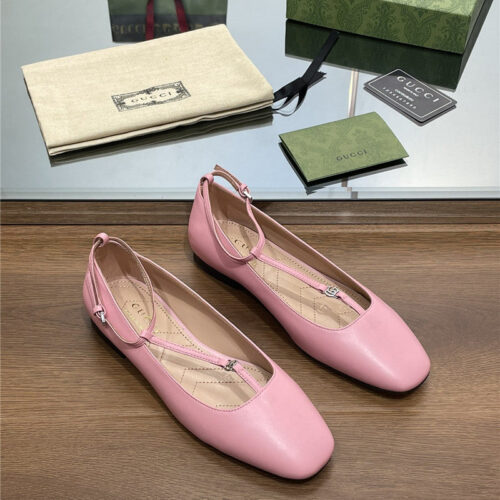 High Quality Luxury Gucci Double G Buckle Ballet
