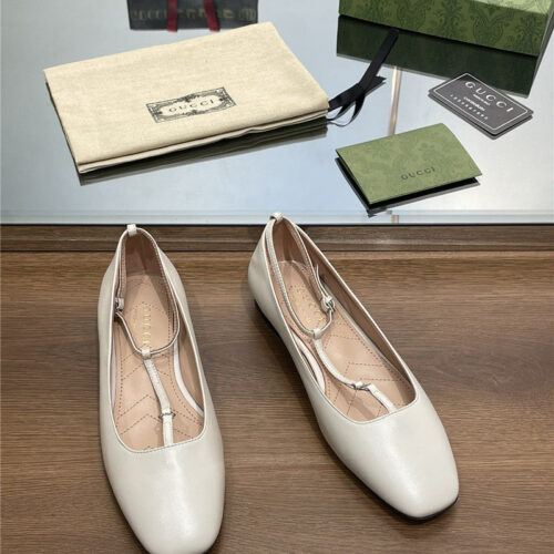 High Quality Luxury Gucci Double G Buckle Ballet – Style 98387
