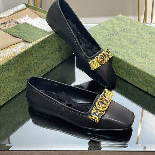 High Quality Luxury Gucci Early Autumn Flat Ballet Shoes – Style 33395