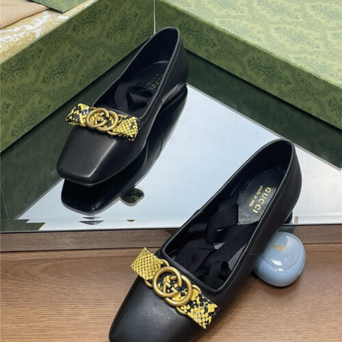 High Quality Luxury Gucci Early Autumn Flat Ballet Shoes – Style 33395 product detail