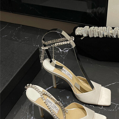 High Quality Luxury Jimmy Choo New Ice Fish Mouth High-Heeled Sandals product detail