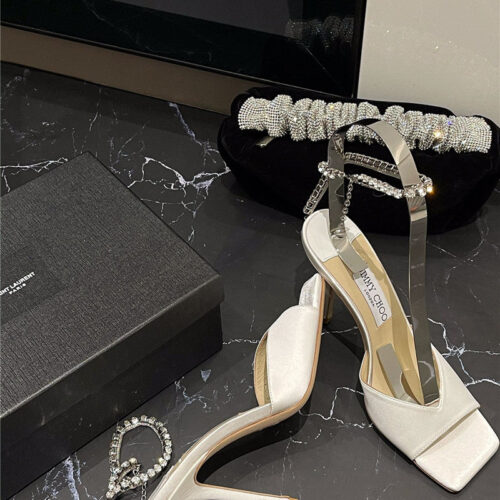 High Quality Luxury Jimmy Choo New Ice Fish Mouth High-Heeled Sandals product detail