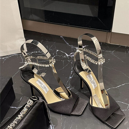 High Quality Luxury Jimmy Choo New Ice Fish Mouth High-Heeled Sandals – Style 16055