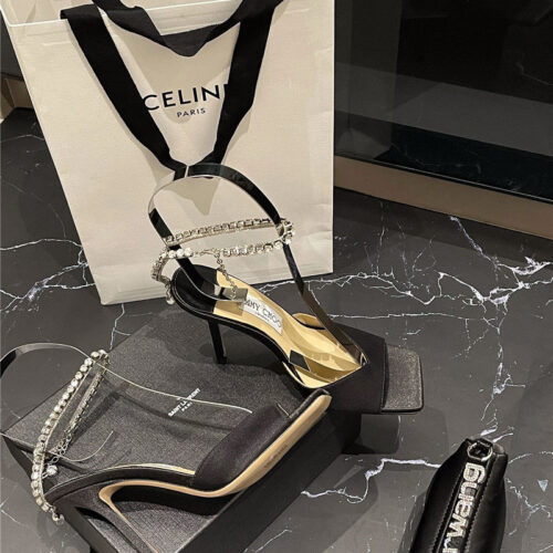 High Quality Luxury Jimmy Choo New Ice Fish Mouth High-Heeled Sandals – Style 16055 product detail