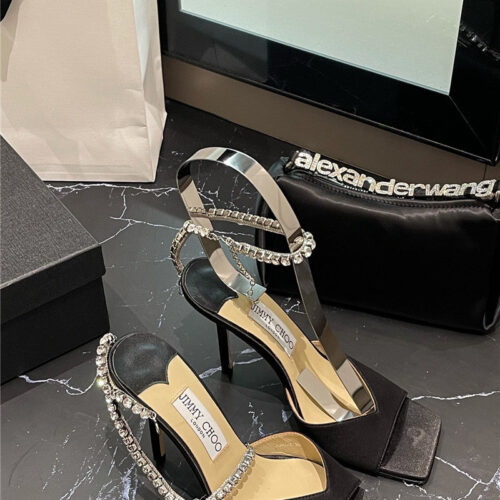 High Quality Luxury Jimmy Choo New Ice Fish Mouth High-Heeled Sandals – Style 16055 product detail