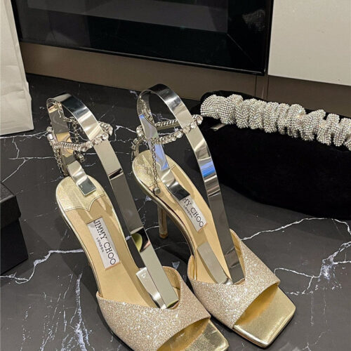 High Quality Luxury Jimmy Choo New Ice Fish Mouth High-Heeled Sandals – Style 10967