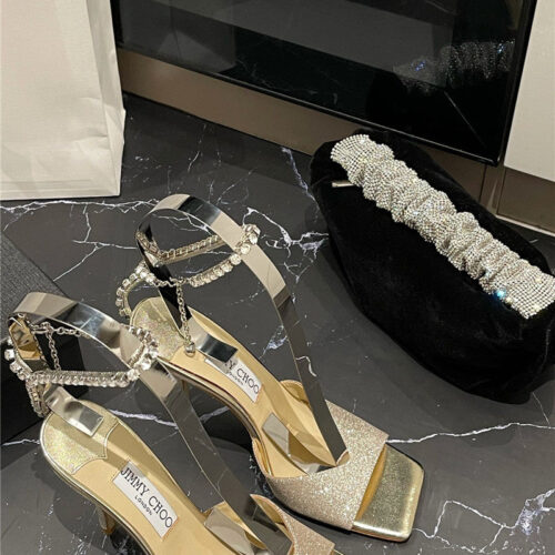 High Quality Luxury Jimmy Choo New Ice Fish Mouth High-Heeled Sandals – Style 10967 product detail