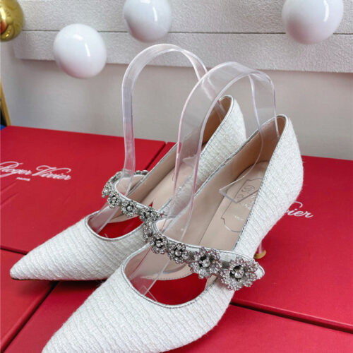High Quality Luxury Roger Vivier Wedding Shoes Snow Diamond Series High Heels – Style 44820