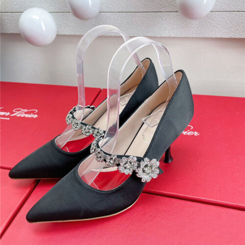 High Quality Luxury Roger Vivier Wedding Shoes Snow Diamond Series High Heels – Style 43124