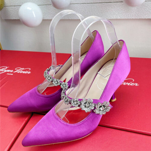 High Quality Luxury Roger Vivier Wedding Shoes Snow Diamond Series High Heels – Style 06964