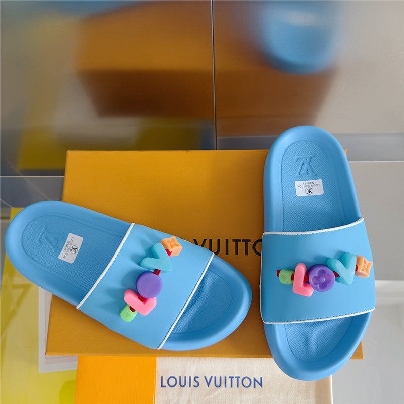 High Quality Luxury Louis Vuitton Monogram Diy Decorative Slippers – Style 45443