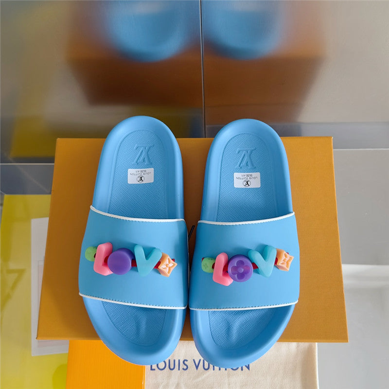 High Quality Luxury Louis Vuitton Monogram Diy Decorative Slippers – Style 45443 product detail