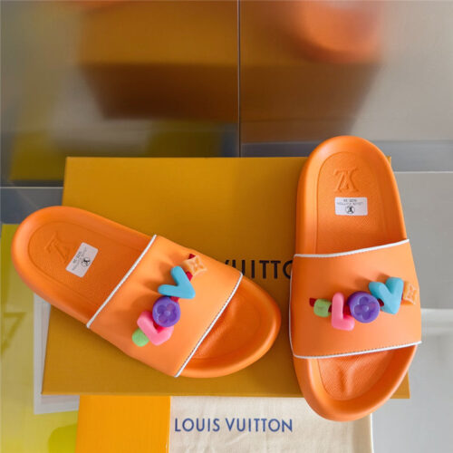 High Quality Luxury Louis Vuitton Monogram Diy Decorative Slippers – Style 43747