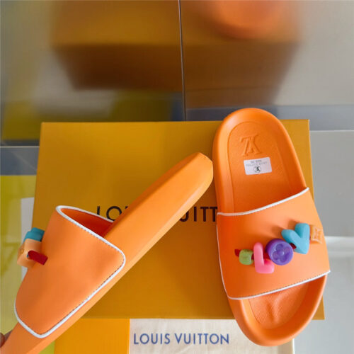 High Quality Luxury Louis Vuitton Monogram Diy Decorative Slippers – Style 43747 alternate view