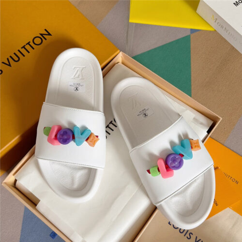 High Quality Luxury Louis Vuitton Monogram Diy Decorative Slippers – Style 09283 alternate view