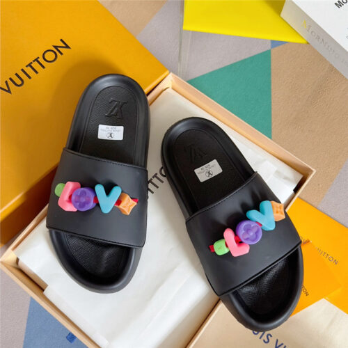 High Quality Luxury Louis Vuitton Monogram Diy Decorative Slippers – Style 74819 product detail