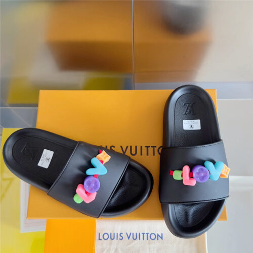High Quality Luxury Louis Vuitton Monogram Diy Decorative Slippers – Style 74819