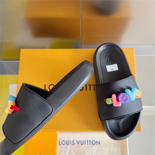 High Quality Luxury Louis Vuitton Monogram Diy Decorative Slippers – Style 74819 alternate view