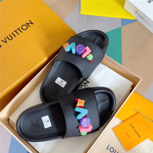High Quality Luxury Louis Vuitton Monogram Diy Decorative Slippers – Style 74819 product detail