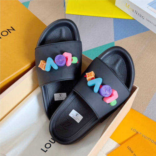 High Quality Luxury Louis Vuitton Monogram Diy Decorative Slippers – Style 74819 product detail