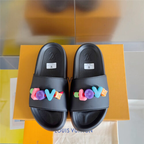 High Quality Luxury Louis Vuitton Monogram Diy Decorative Slippers – Style 74819 product detail