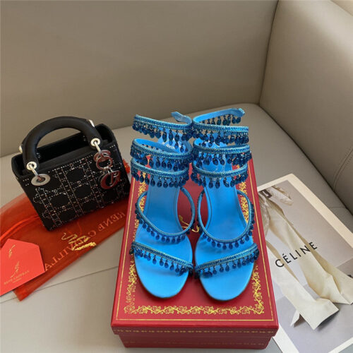High Quality Luxury Rene Caovilla Classic Snake Wrap Sandals – Style 56774 product detail