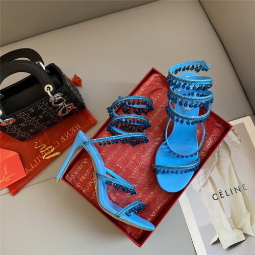 High Quality Luxury Rene Caovilla Classic Snake Wrap Sandals – Style 56774 product detail