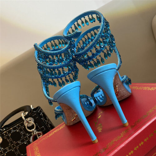 High Quality Luxury Rene Caovilla Classic Snake Wrap Sandals – Style 56774 product detail