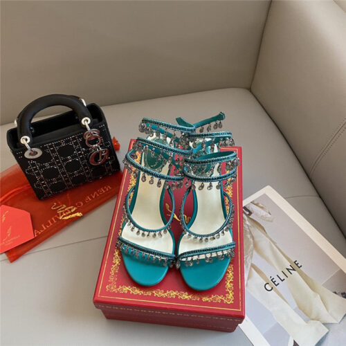 High Quality Luxury Rene Caovilla Classic Snake Wrap Sandals – Style 22310 product detail