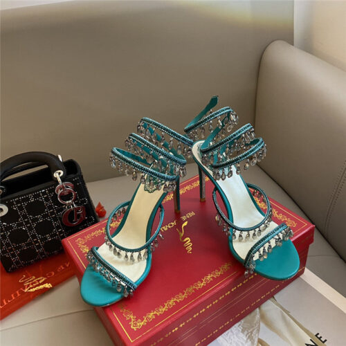 High Quality Luxury Rene Caovilla Classic Snake Wrap Sandals – Style 22310 alternate view