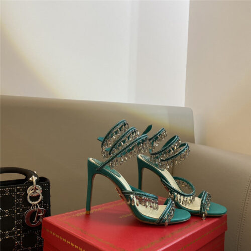 High Quality Luxury Rene Caovilla Classic Snake Wrap Sandals – Style 22310 product detail