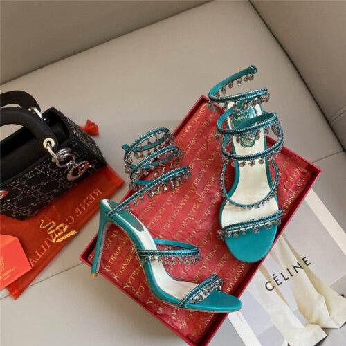 High Quality Luxury Rene Caovilla Classic Snake Wrap Sandals – Style 22310 product detail