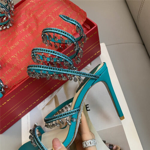 High Quality Luxury Rene Caovilla Classic Snake Wrap Sandals – Style 22310 product detail