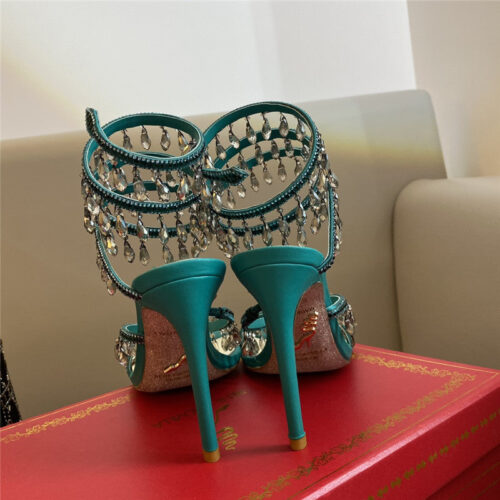 High Quality Luxury Rene Caovilla Classic Snake Wrap Sandals – Style 22310 product detail