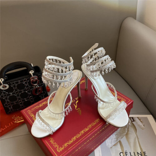 High Quality Luxury Rene Caovilla Classic Snake Wrap Sandals – Style 18918 alternate view