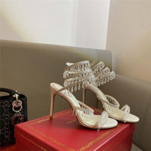 High Quality Luxury Rene Caovilla Classic Snake Wrap Sandals – Style 18918 product detail