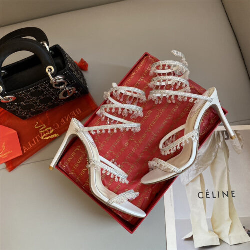 High Quality Luxury Rene Caovilla Classic Snake Wrap Sandals – Style 18918 product detail