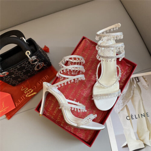 High Quality Luxury Rene Caovilla Classic Snake Wrap Sandals – Style 18918 product detail